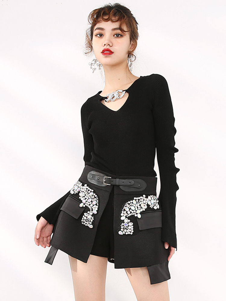 [EAM] High Waist s Irregular Temperament Mini Half-body Skirt Women Fashion Spring Autumn JY75801 220317