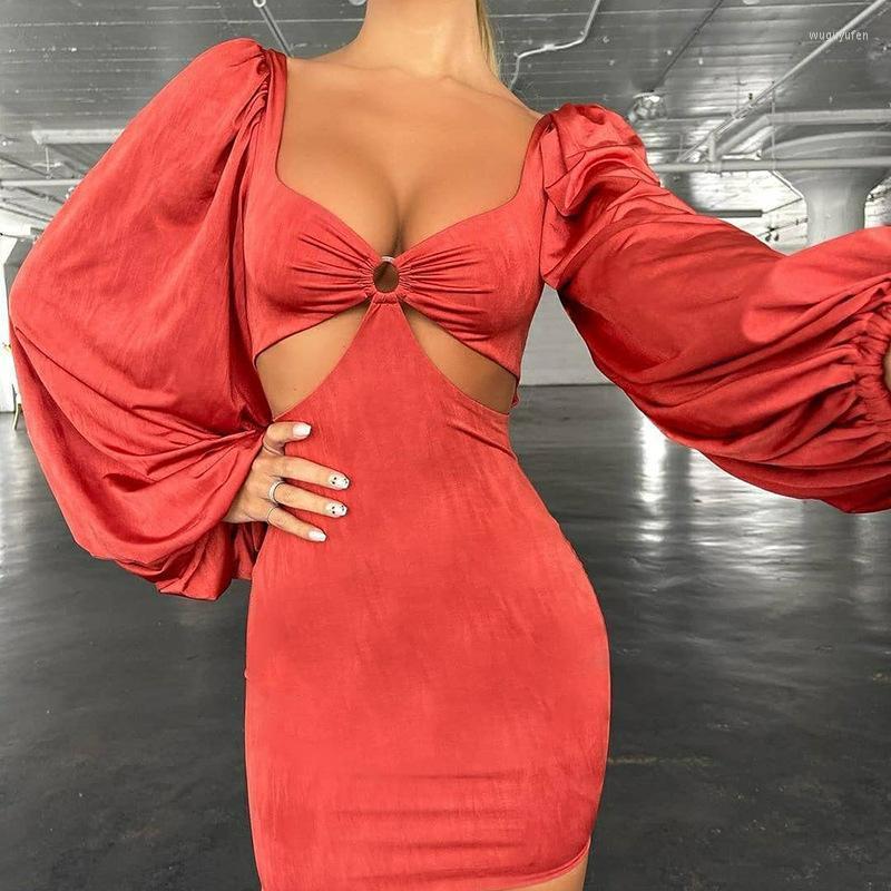 Casual Dresses 2022 Autumn Products Women' Solid Color Hanging Ring V-Neck Skirt Lantern Sleeve Slim Hollow Dress, Orange
Casual Dresses 2022 Autumn Products Women' Solid Color Hanging Ring V-Neck Skirt Lantern Sleeve Slim Hollow Dress, Orange