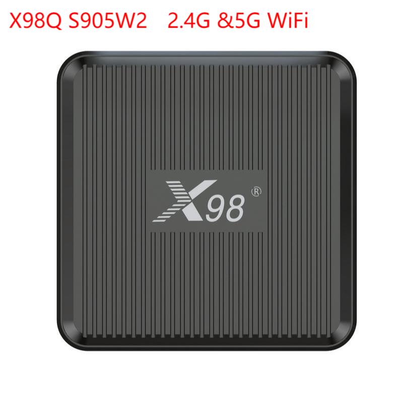 X98Q Smart TV BOX Android 11 Amlogic S905W2 2GB RAM 16GB Support 2.4G &5G Dual Wifi 4K Youtube Media Player