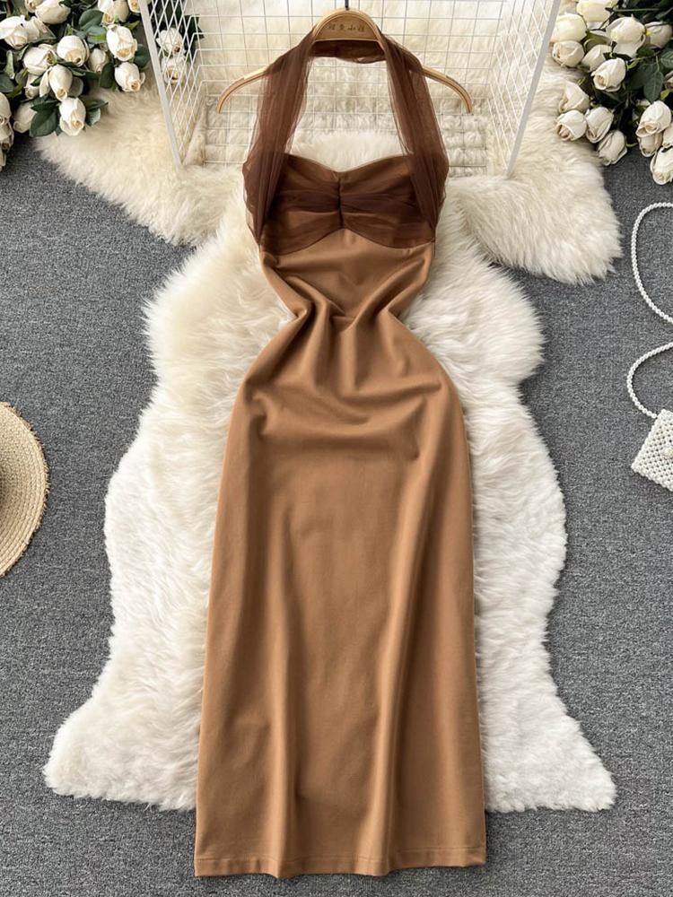 Casual Dresses Summer Sexy Women Spaghetti Strap Strapless Midi Dress Elegant Lady Lace Patchwork Vintage Party DressCasual, Khaki
Casual Dresses Summer Sexy Women Spaghetti Strap Strapless Midi Dress Elegant Lady Lace Patchwork Vintage Party DressCasual, Khaki