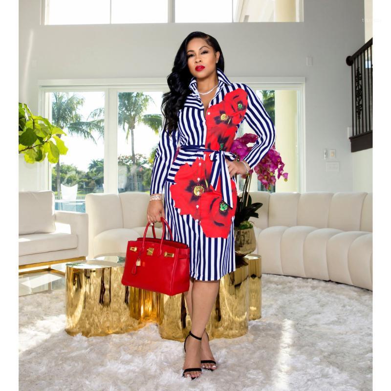 Casual Dresses Autumn Women Striped Shirt Dress Office Ladies Fashion Flower Print, Black
Casual Dresses Autumn Women Striped Shirt Dress Office Ladies Fashion Flower Print, Black