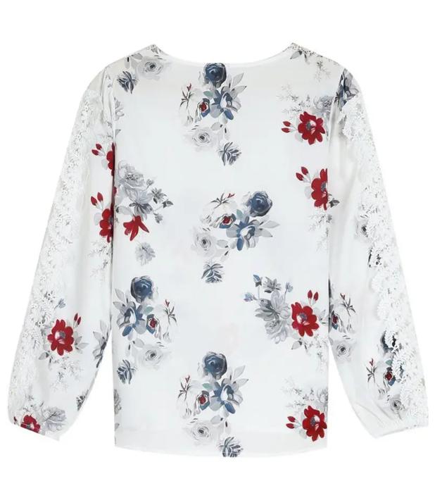 Women' Blouses & Shirts Women' Casual Long Sleeve Shirt Temperament V-neck Lace Applique Printed TopWomen
Women' Blouses & Shirts Women' Casual Long Sleeve Shirt Temperament V-neck Lace Applique Printed TopWomen