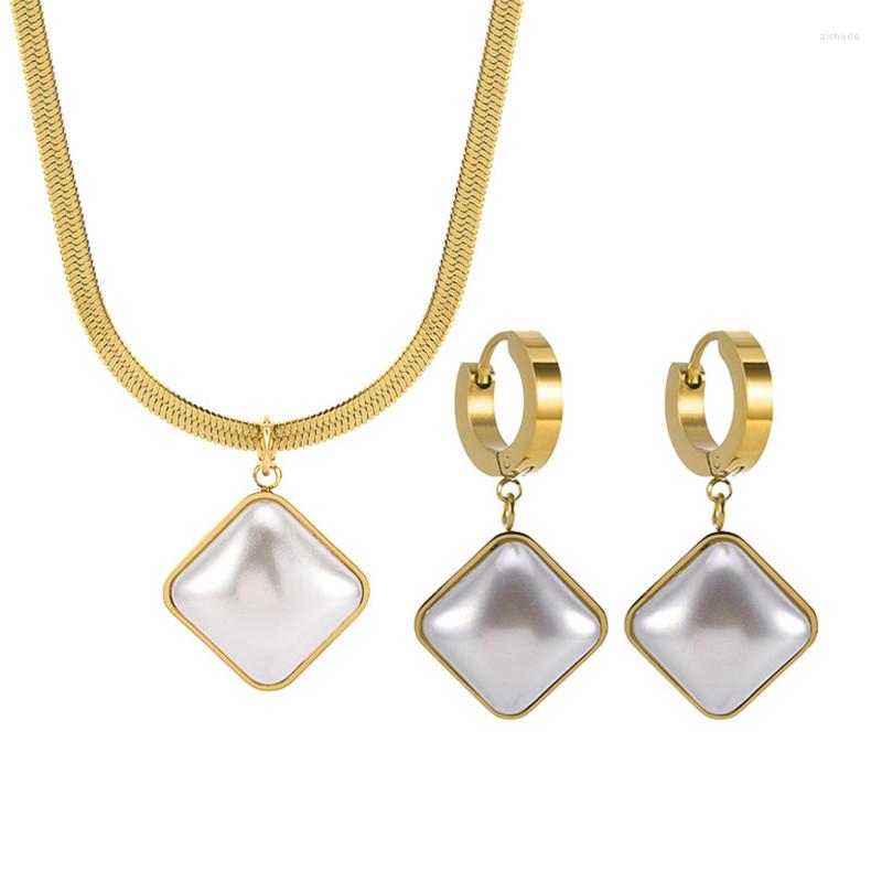 Earrings & Necklace Square White Pearl Drop Shell Snake Bone Jewelry Set For Teen Girls Trendy Parure Bijoux Femme MariageEarrings, As pic
Earrings & Necklace Square White Pearl Drop Shell Snake Bone Jewelry Set For Teen Girls Trendy Parure Bijoux Femme MariageEarrings, As pic