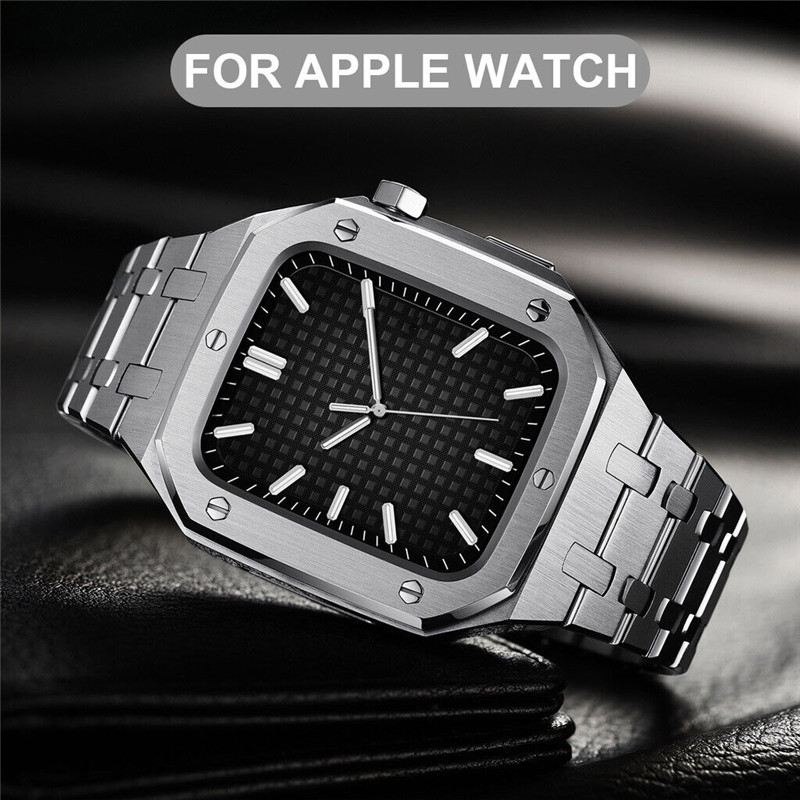 for Apple Watch Series 7 6 5 4 SE Luxury Premium Stainless Steel Protective Case Band Strap Cover iWatch 44mm 45mm, 44mm silver
for Apple Watch Series 7 6 5 4 SE Luxury Premium Stainless Steel Protective Case Band Strap Cover iWatch 44mm 45mm, 44mm silver