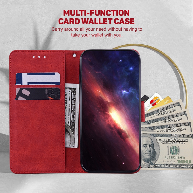 17E Business Leather Wallet Cases For Iphone 17 Air 16E 16 15 14 13 Pro Max 12 11 X XR XS 8 7 6 Plus Dual Magent Credit ID Card Slot Flip Cover Holder
