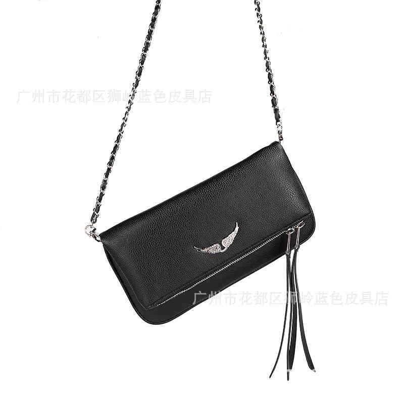 Handbag Zadig & Voltaire wing bag hot diamond French Leather Messenger Bag Hand chain fashion shoulder, White
Handbag Zadig & Voltaire wing bag hot diamond French Leather Messenger Bag Hand chain fashion shoulder, White