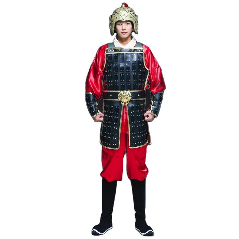 TV Film Chinese Ethnic Clothing Ancient General Costume Army Armor Suits War Robe Armour Halloween Festival Cosplay Clothing History Clothes