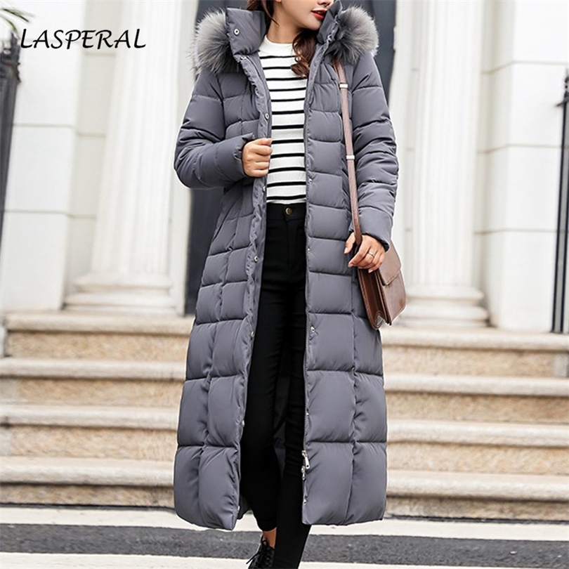 LASPERAL 2020 New Style Trendy Coat Women Winter Jacket Cotton Padded Warm Maxi Puffer Coat Ladies Long Coats Parka Femme Jacket T200114