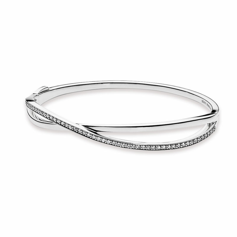 Authentic 925 Sterling Silver Entwined Bangle Bracelet CZ diamond Womens Wedding gift designer Jewelry with Original box for Pandora bracelets
Authentic 925 Sterling Silver Entwined Bangle Bracelet CZ diamond Womens Wedding gift designer Jewelry with Original box for Pandora bracelets
