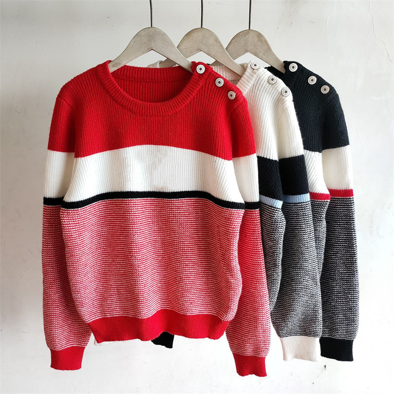Women Knitted Sweater Woollen Fall Girls Wool Jumper Shirt Super Elastic Fashion Clothes Big Letter With Round Neck Loose Short Knitwear - view 3