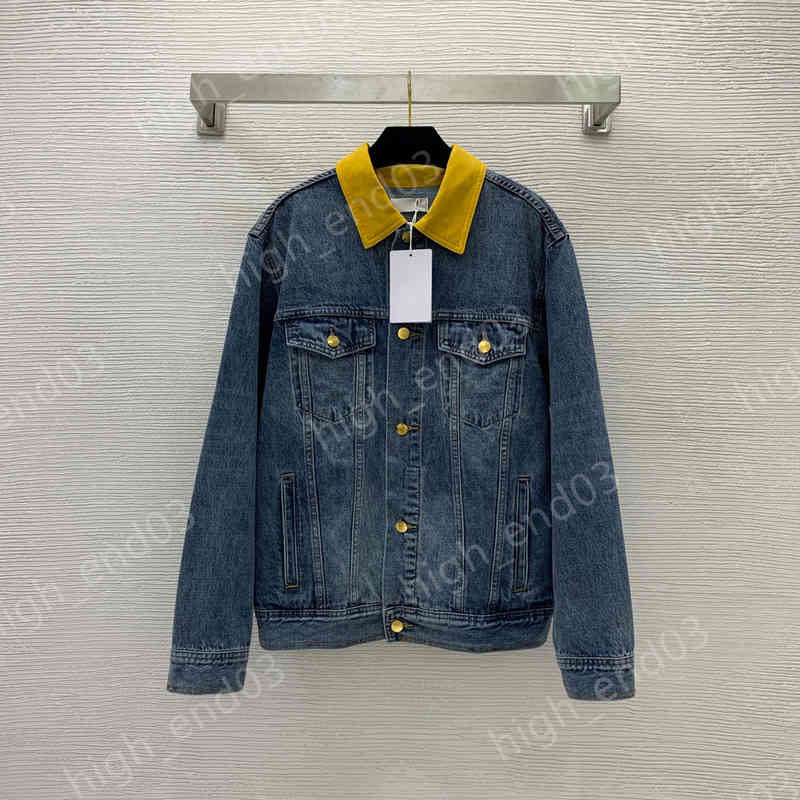 Designer Unisex Denim Jackets Ce Contrast Lapel Back Letter Embroidery Fashion Casual Denim Jacket For Women Clothing Apparel
Designer Unisex Denim Jackets Ce Contrast Lapel Back Letter Embroidery Fashion Casual Denim Jacket For Women Clothing Apparel