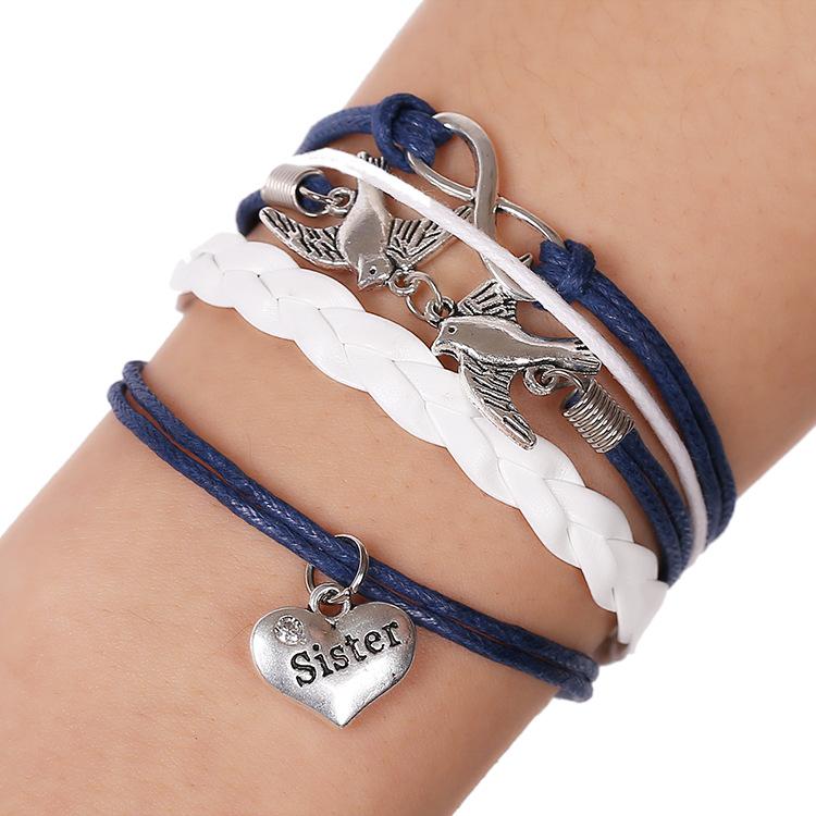 Charm Bracelets European And American Jewelry Selling Bracelet Wholesale Love Bird Dream Five-strand Braided BraceletCharm
Charm Bracelets European And American Jewelry Selling Bracelet Wholesale Love Bird Dream Five-strand Braided BraceletCharm