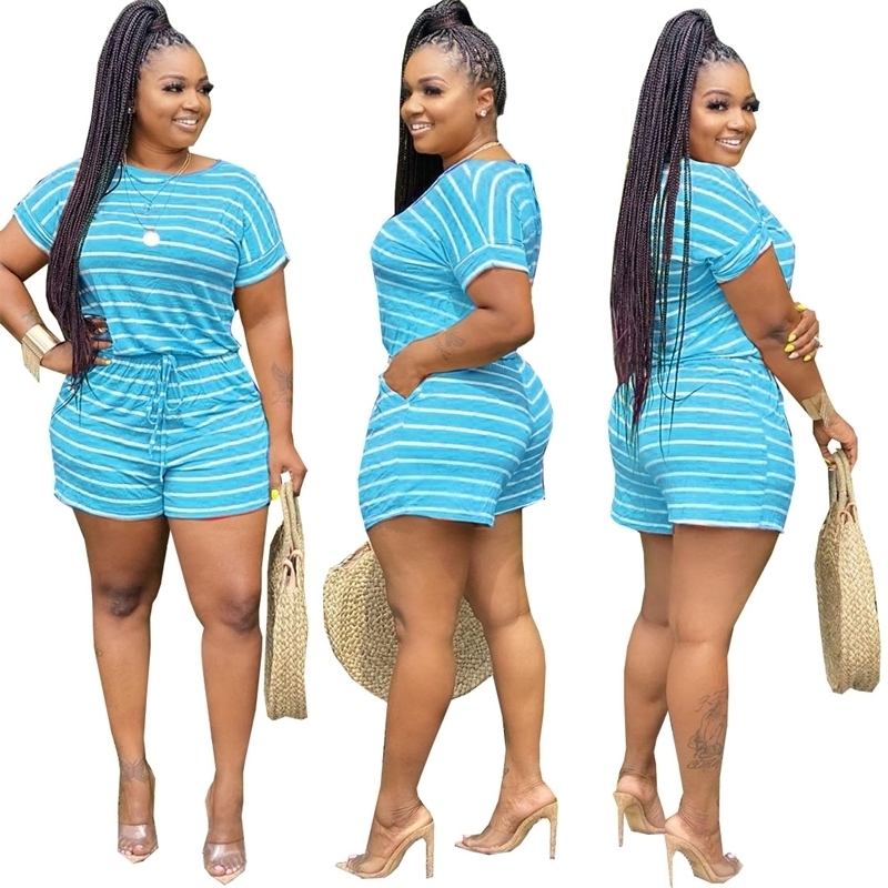 Designer Plus Size 5xl Women Tracuits Two Pieces Sports Outfits Fashion Striped Short Sleeved T Shirt Shorts Suits Summer Clothing