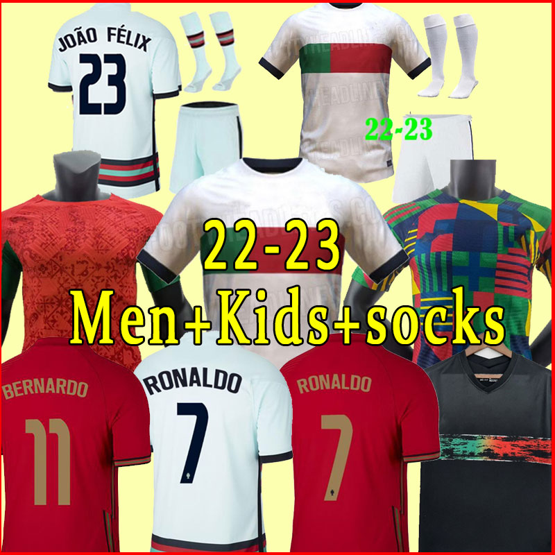 21 22 Portuguesa JOAO FELIX soccer jerseys NEVES BERNARDO RUBEN BRUNO RONALDOes FERNANDES Portugieser 2022 Portuguese football shirt Kids kit aldult Men sets, 22-23 away
21 22 Portuguesa JOAO FELIX soccer jerseys NEVES BERNARDO RUBEN BRUNO RONALDOes FERNANDES Portugieser 2022 Portuguese football shirt Kids kit aldult Men sets, 22-23 away