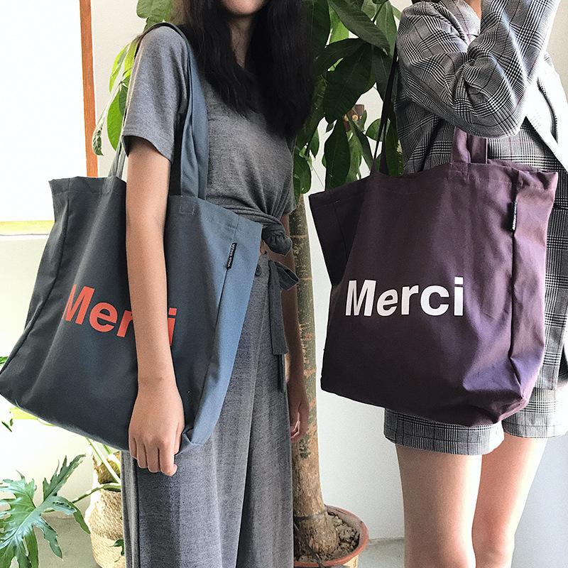 Evening Bags Merci Women Big Canvas Shoulder French Print Eco Friendly Grocery Shopping Bag Cotton Cloth Handbag Casual Tote For Ladies, Merci gray purple
Evening Bags Merci Women Big Canvas Shoulder French Print Eco Friendly Grocery Shopping Bag Cotton Cloth Handbag Casual Tote For Ladies, Merci gray purple