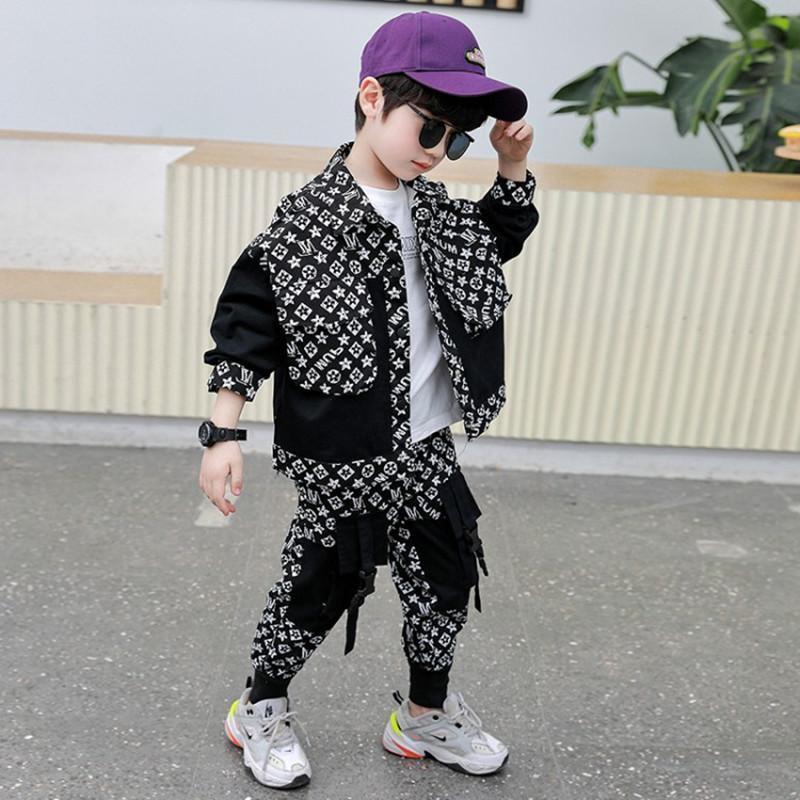3-14 years Spring teenage Boy Clothing set Casual Fashion jacket + Pant Kid Children baby toddler boy clothes 220326