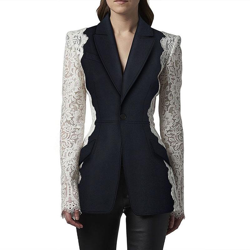 Women' Suits & Blazers Early Spring Suit Jackets For Women Chic Lace Patchwork Fashion Vintage Style Elegant Blazer Ladies Jacket Outerwear, Black
Women' Suits & Blazers Early Spring Suit Jackets For Women Chic Lace Patchwork Fashion Vintage Style Elegant Blazer Ladies Jacket Outerwear, Black