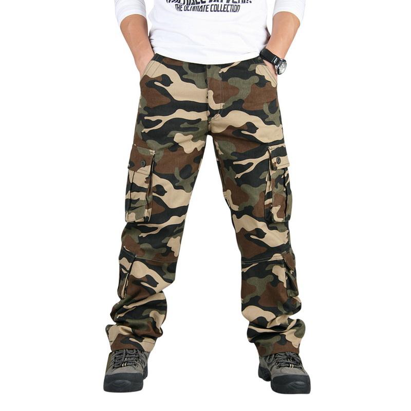 Camouflage Cargo Pants 8XL Joggers Militar Men Trousers Hip Hop Army Camo Spodnie Meskie Man Cotton