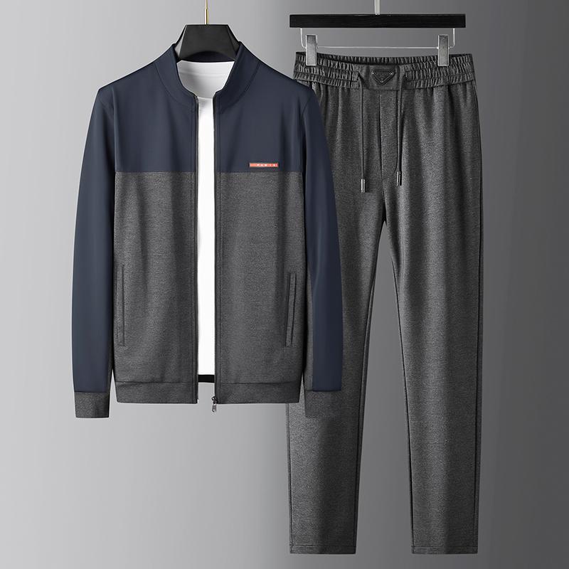 Men's Tracksuits Super Handsome Stand Collar Simple And Concise Splicing Spring High-end Light Luxury Fashion Silk Smooth Men's Leisure, As pic
Men's Tracksuits Super Handsome Stand Collar Simple And Concise Splicing Spring High-end Light Luxury Fashion Silk Smooth Men's Leisure, As pic