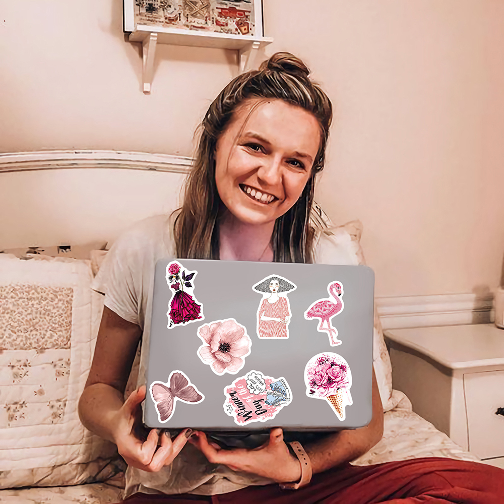 New Waterproof 10/30/50PCS Mix Pink Style Girl Cartoon Stickers Aesthetic Laptop Phone Guitar Graffiti Decals Sticker Kid Toys sticker