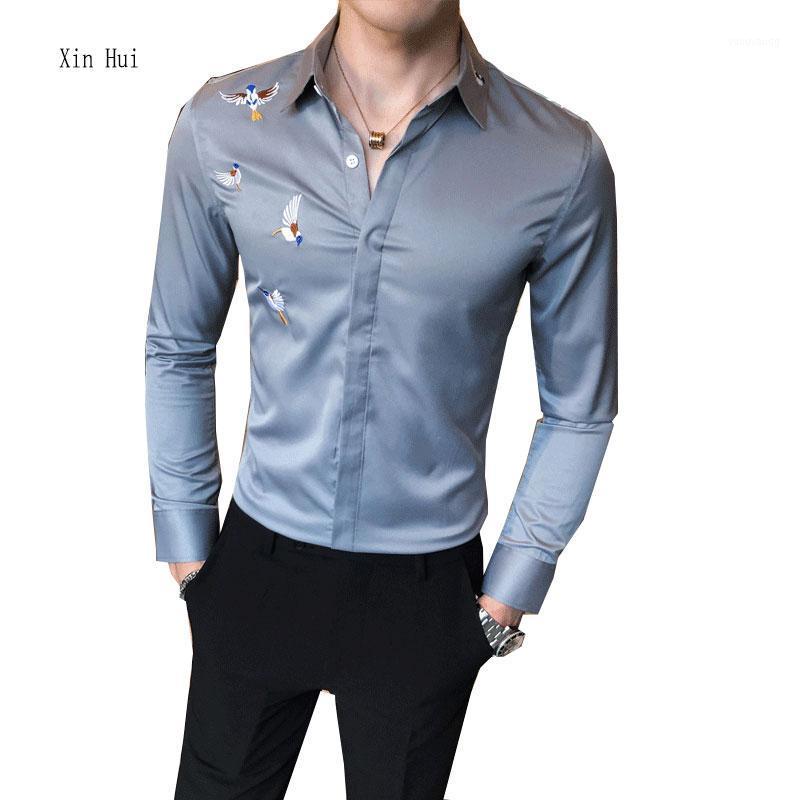 Front Kingfisher Figure Men's Shirt Literary European Chinese Style Men Casual Shirts, Black
Front Kingfisher Figure Men's Shirt Literary European Chinese Style Men Casual Shirts, Black