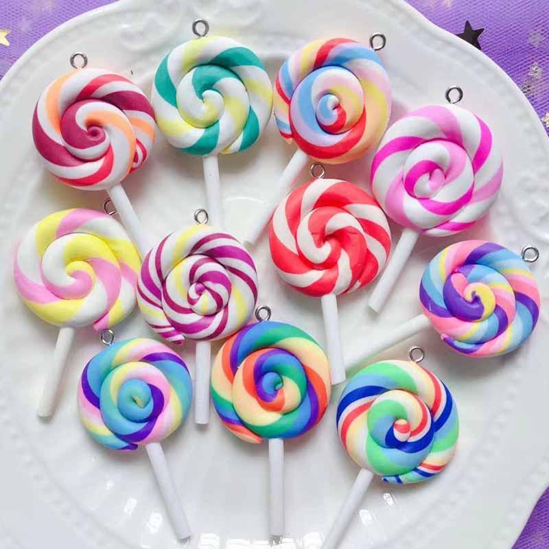 Charms 10pcs Cute Lollipops Pretend Play Food Pendants Crafts DIY Handmade Jewelry For Earring Necklace KeychainCharms
Charms 10pcs Cute Lollipops Pretend Play Food Pendants Crafts DIY Handmade Jewelry For Earring Necklace KeychainCharms