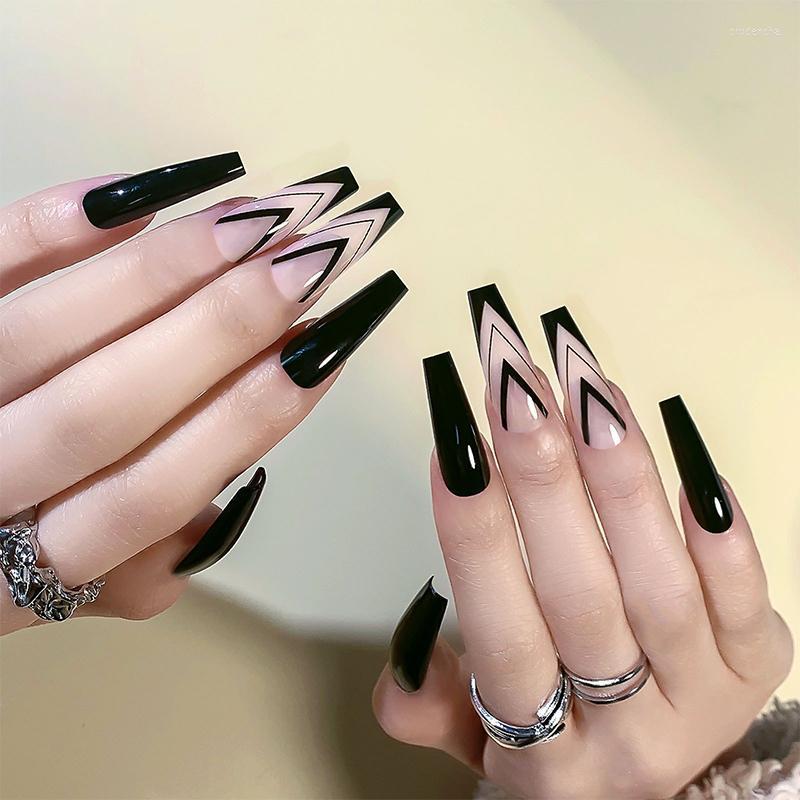 False Nails 24Pcs Artificial Patch Rhinestone Inlaid Glue Type Removable Long Paragraph Fashion Manicure French Style Nail Tips Prud22, Jelly glue
False Nails 24Pcs Artificial Patch Rhinestone Inlaid Glue Type Removable Long Paragraph Fashion Manicure French Style Nail Tips Prud22, Jelly glue
