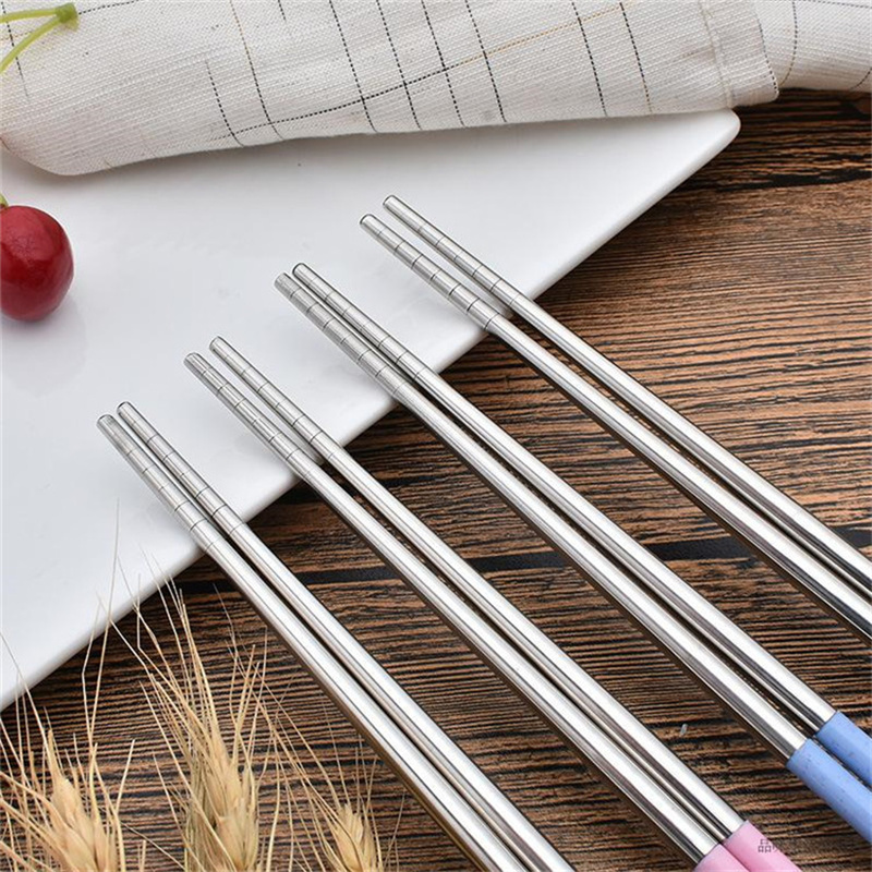 Reusable Chopstick Chinese Chopstick with Plastic Wheat Straw Handle