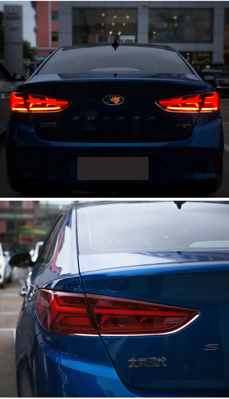 Car Goods Taillamp For Sonata 9 LED Tail Light 20 17-20 18 Hyundai Auto Running Lights LED Fog Brake Turn Signal