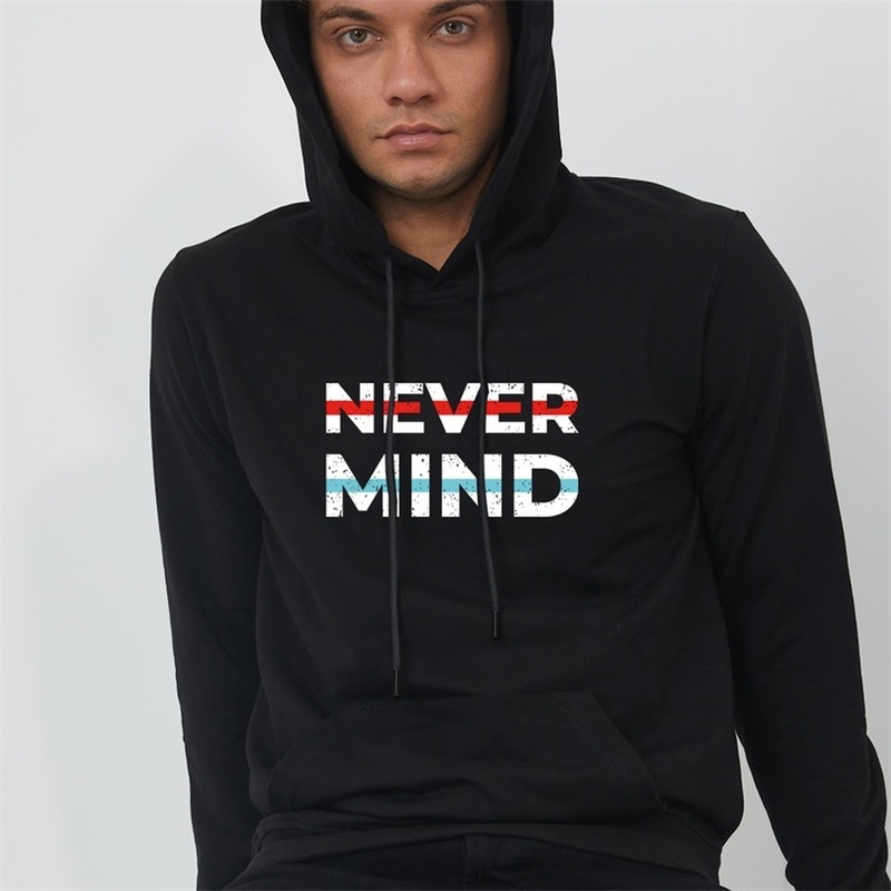Fashion Men's Hoodies Spring Autumn Casual Hoodies Sweatshirts Men's Top Phrase Print Hooded Long Sleeve Sweatshirt Pullover 220816wtt