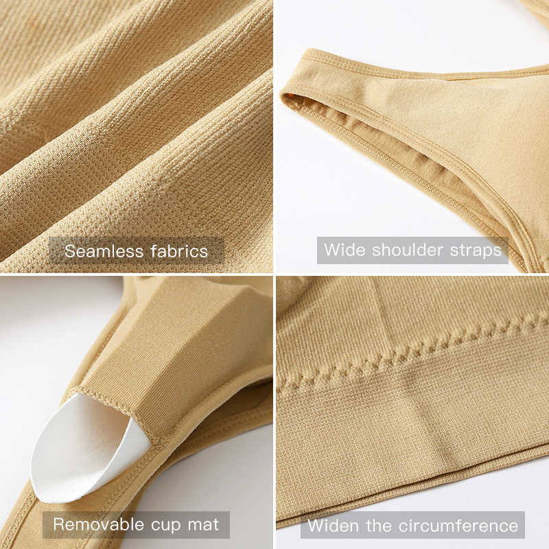 Sports Wireless Bralette for Women Underwear Push Up Nonadjusted Straps Bra Camisole Padded Solid Color Brassiere 220511