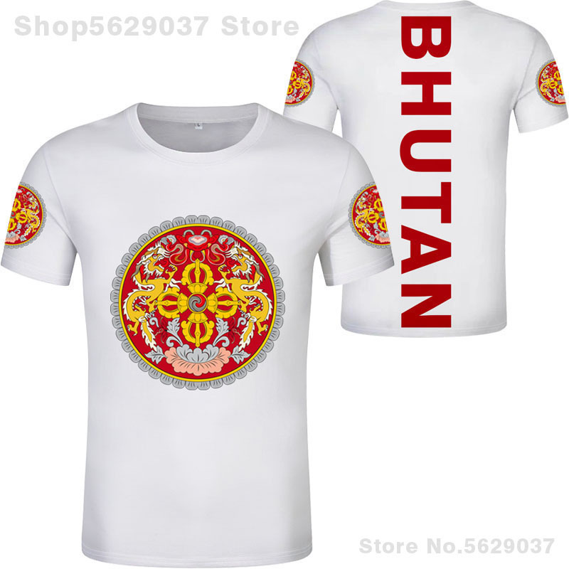 Bhutan T Shirt Free Custom Made Name Number Btn Country T-shirt Bt Black Nation Flag Kingdom Diy Red College Print Po Clothes 220702