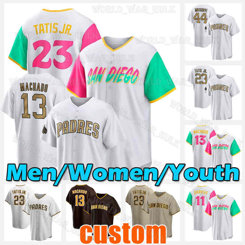 San Diego 23 Fernando Tatis Jr. 2022 All Star City Connect Padres Jersey 13 Manny Machado 9 Jake Cronenworth 30 Eric Hosmer 11 Yu Darvish 19 Tony Gwynn 44 Joe Musgrove Mens, Men custom retro(j s-no name)
San Diego 23 Fernando Tatis Jr. 2022 All Star City Connect Padres Jersey 13 Manny Machado 9 Jake Cronenworth 30 Eric Hosmer 11 Yu Darvish 19 Tony Gwynn 44 Joe Musgrove Mens, Men custom retro(j s-no name)