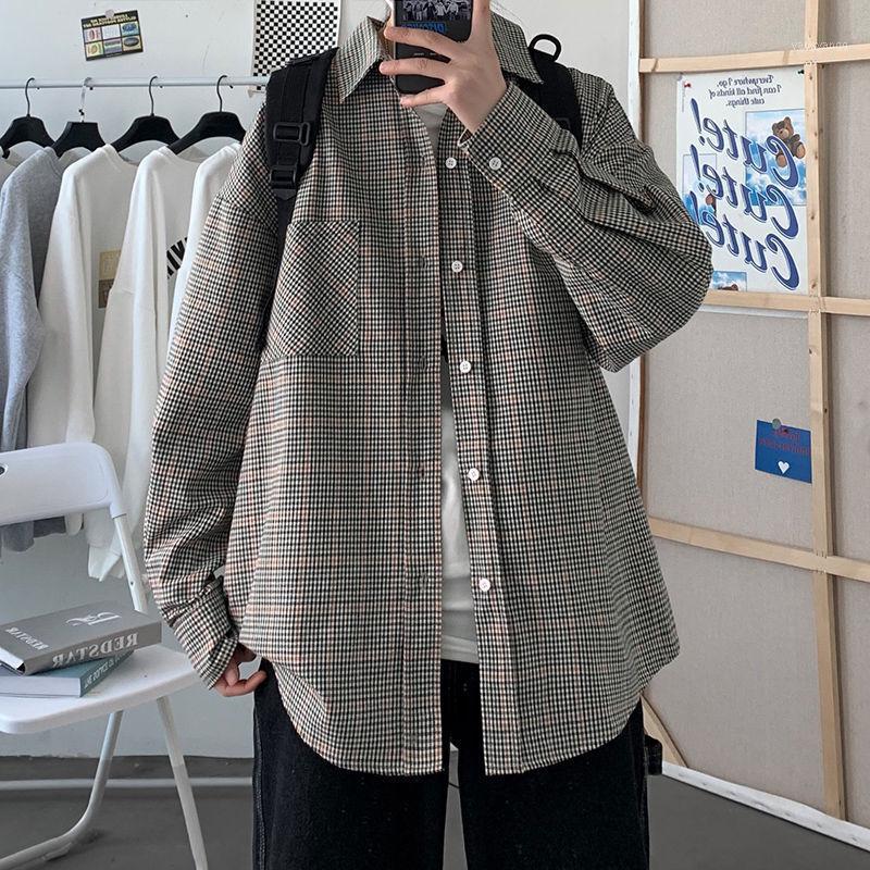 Plaid Shirts For Men Long Sleeve Classic Retro Lapel Tops Student Loose Casual Outwear Male Clothes Spring Autumn Shirt Oversize Men's, Black
Plaid Shirts For Men Long Sleeve Classic Retro Lapel Tops Student Loose Casual Outwear Male Clothes Spring Autumn Shirt Oversize Men's, Black