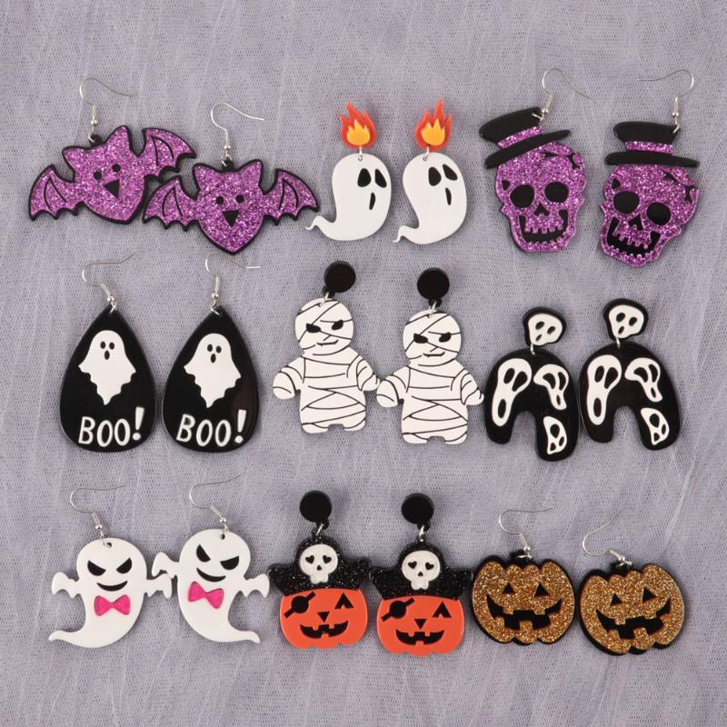 Dangle & Chandelier FishSheep Halloween Acrylic Drop Earrings For Women Female Big Glitter Ghost Bat Pumpkin Fashion Party JewleryDangle
Dangle & Chandelier FishSheep Halloween Acrylic Drop Earrings For Women Female Big Glitter Ghost Bat Pumpkin Fashion Party JewleryDangle