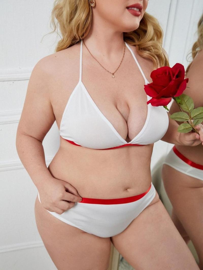 Women's Plus Size Underwear 3pack Contrast Binding Costume Set With Hair Accessory X7p0#Women's Women'sWomen's, Red and white
Women's Plus Size Underwear 3pack Contrast Binding Costume Set With Hair Accessory X7p0#Women's Women'sWomen's, Red and white
