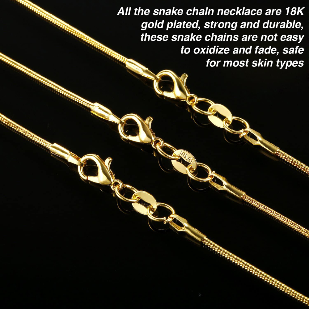 1pcs Classic 2MM Lobster Clasps Gold Fine Snake Chain Necklace 16-30 Inches For Man Women 14K Gold Filled Pendant Necklace Sweater Chain Factory price
1pcs Classic 2MM Lobster Clasps Gold Fine Snake Chain Necklace 16-30 Inches For Man Women 14K Gold Filled Pendant Necklace Sweater Chain Factory price