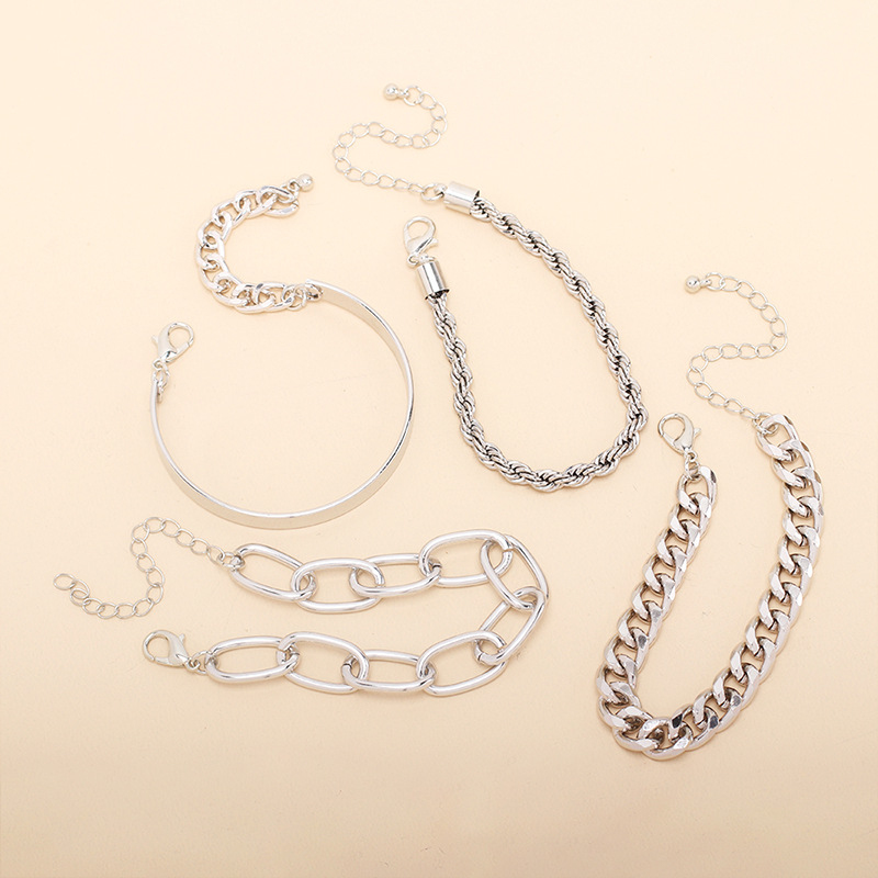 High Quality Cuban Link Tennis Chain Bracelet Gold Silver Plated Bracelets Jewelry