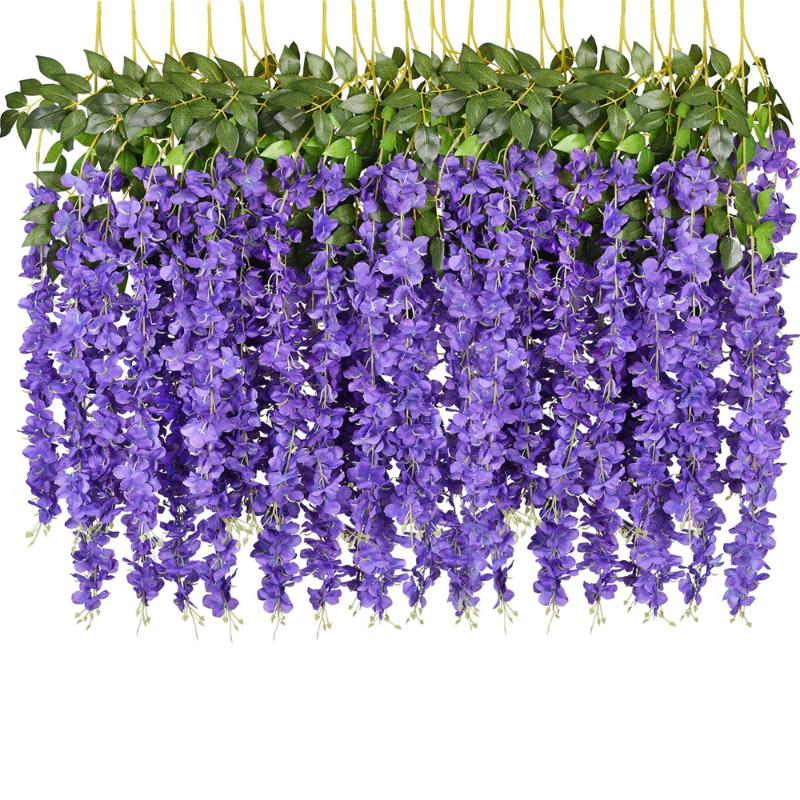 Decorative Flowers & Wreaths Wisteria Glicynia Decoration Artificial Flower Rose Hanging Silk Vine For Wedding Garden Outdoor Decor Home, 7 heads
Decorative Flowers & Wreaths Wisteria Glicynia Decoration Artificial Flower Rose Hanging Silk Vine For Wedding Garden Outdoor Decor Home, 7 heads