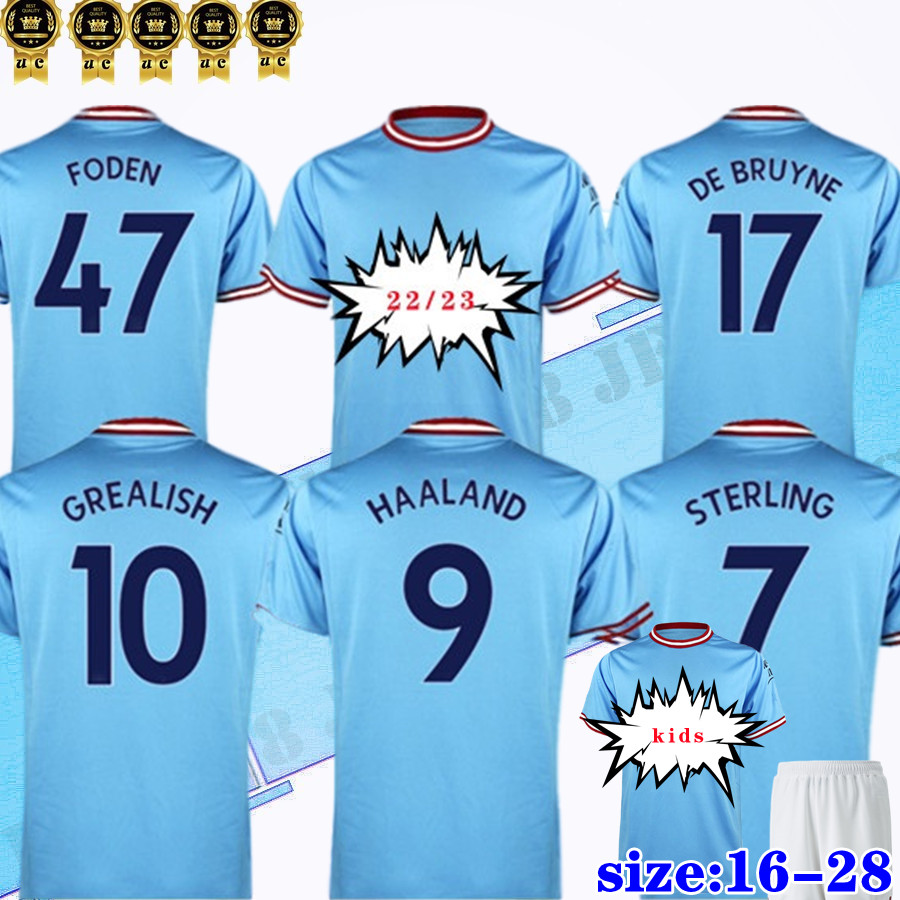 22 23 fans player version soccer jersey GREALISH STERLING FERRAN DE BRUYNE FODEN 2022 2023 MANS cities football shirts men kids kit sets, 22/23 home +patch
22 23 fans player version soccer jersey GREALISH STERLING FERRAN DE BRUYNE FODEN 2022 2023 MANS cities football shirts men kids kit sets, 22/23 home +patch