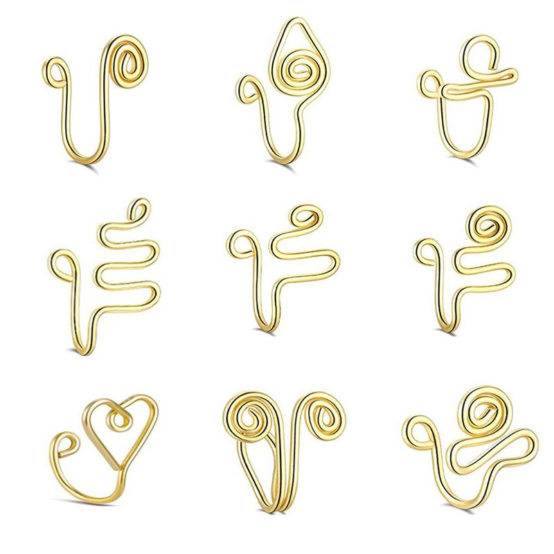 Clip-on & Screw Back In Europe And America Without Perforation Fake Nose Ring Nails African Style U-shaped Clip Piercing Jewelry C
Clip-on & Screw Back In Europe And America Without Perforation Fake Nose Ring Nails African Style U-shaped Clip Piercing Jewelry C