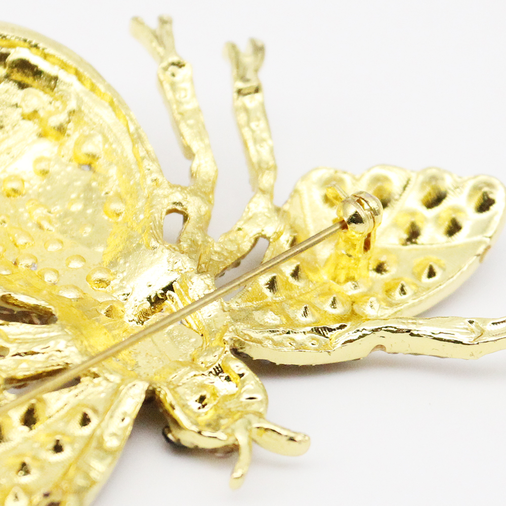 20 Pcs/Lot Custom Brooches Rhinestone Large 70MM Bumble Hornet Pin Bee Insect Brooch Pin For Women Decoration/Gift
