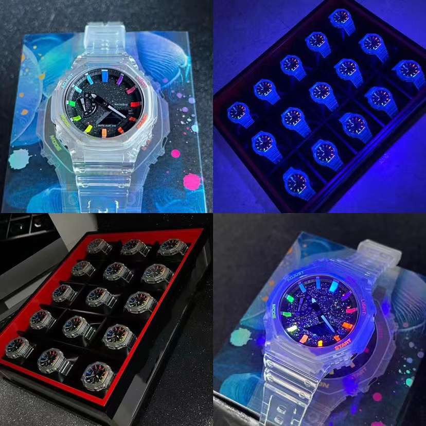 Iced Out Watch Sports Quartz Men's Digital Watch GA2100 Waterproof World Time LED Cold Light Dual Display Can Glow at Night All Hands Work
Iced Out Watch Sports Quartz Men's Digital Watch GA2100 Waterproof World Time LED Cold Light Dual Display Can Glow at Night All Hands Work