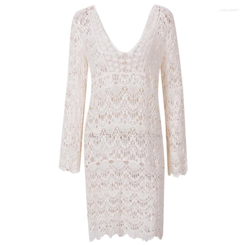 Women Stylish Crochet Cover-Ups Summer Knit Bikini Sexy Solid Color Beachwear Long Sleeve Women's Swimwear, White
Women Stylish Crochet Cover-Ups Summer Knit Bikini Sexy Solid Color Beachwear Long Sleeve Women's Swimwear, White
