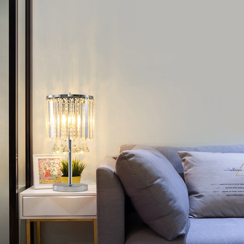 Bedroom bedside lamp, crystal desk lamp, home living room decoration lighting fixture