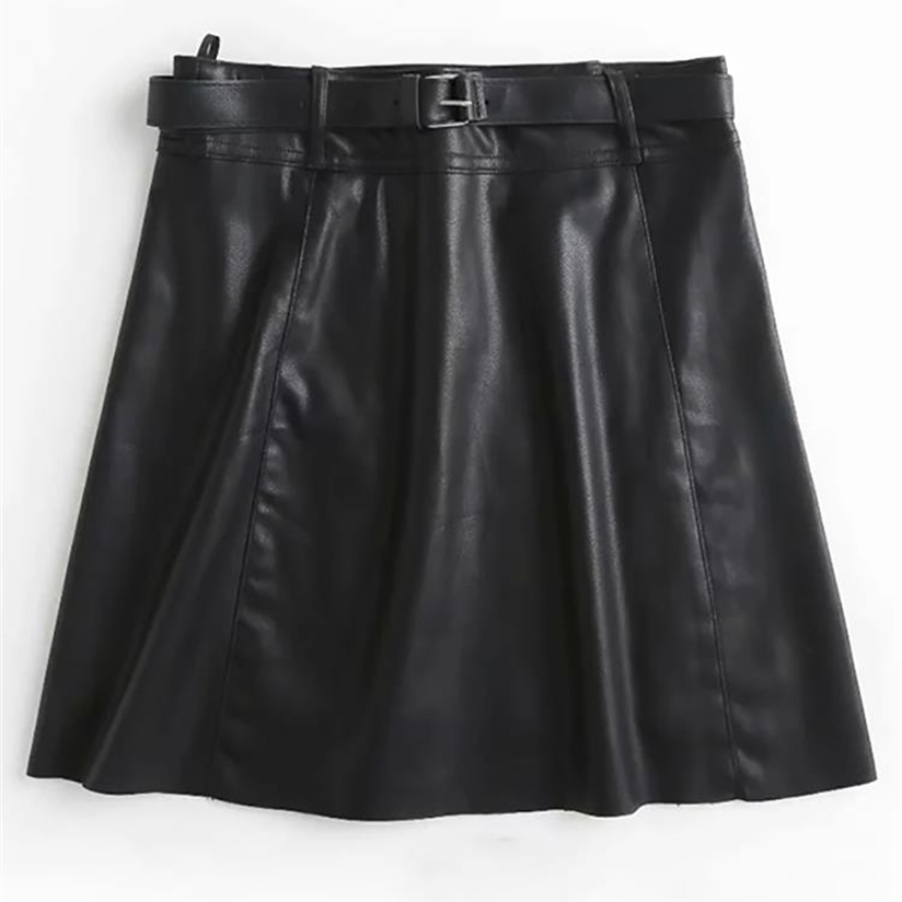 Aachoae Chic Women Black PU Faux Leather Skirt With Belt High Waist Ladies Mini Female A Line Fashion s 220322
Aachoae Chic Women Black PU Faux Leather Skirt With Belt High Waist Ladies Mini Female A Line Fashion s 220322