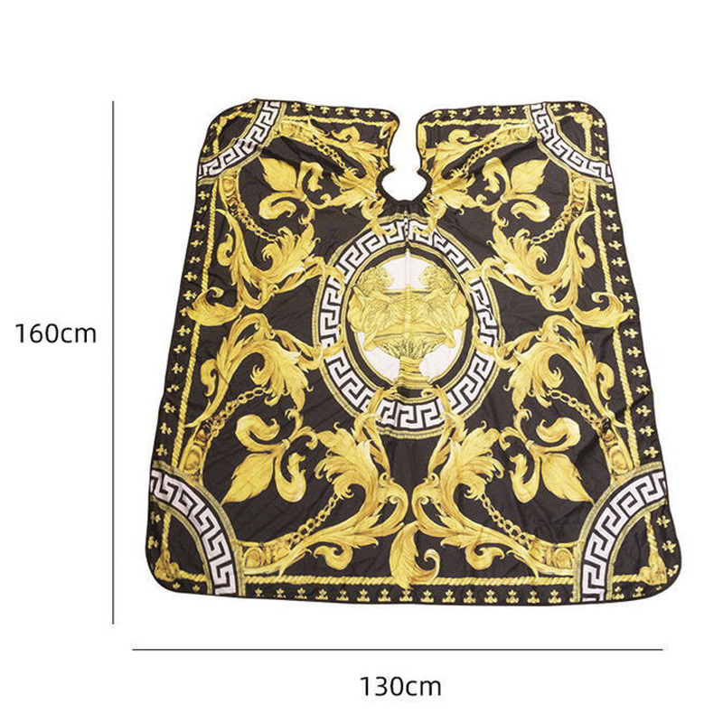 Haircutting Cloth For Home Champion Trophy Pattern Barber Cape Hairdresser Cape Gown Cloth Apron Hair Cut Cape Hairdress Gown 220621