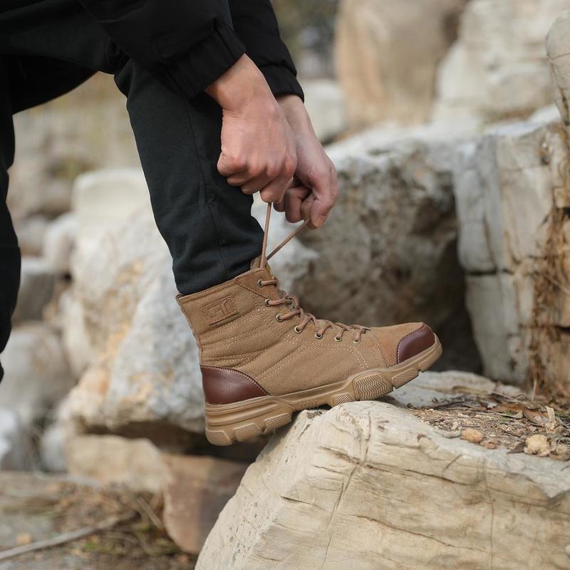SUADEX Steel Toe for Men Military Indestructible Work Desert Combat Boots Army Safety Shoes 3648 220720