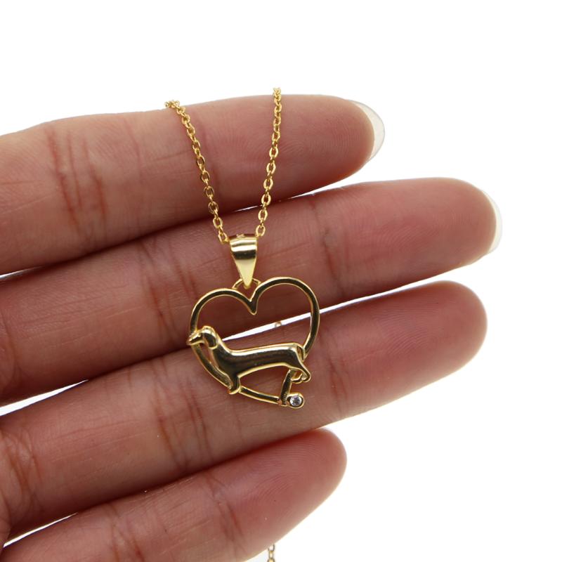 Chains Animal Pet Dachshund Dog Necklace Pendant Sausage Collier 925 Sterling Silver Gold Color Rope Collar For WomenChains
Chains Animal Pet Dachshund Dog Necklace Pendant Sausage Collier 925 Sterling Silver Gold Color Rope Collar For WomenChains
