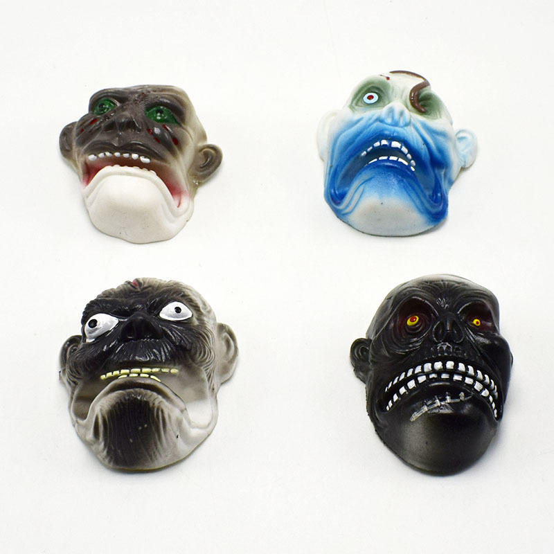 Finger Toys Puppet Four Ghost Masks Hand Puppet Toy Ghosts Face Halloween Story Prop Gifts